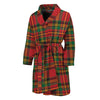 Pixel Stewart Scottish Tartan Print Men's Bathrobe