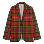 Pixel Stewart Scottish Tartan Print Men's Blazer