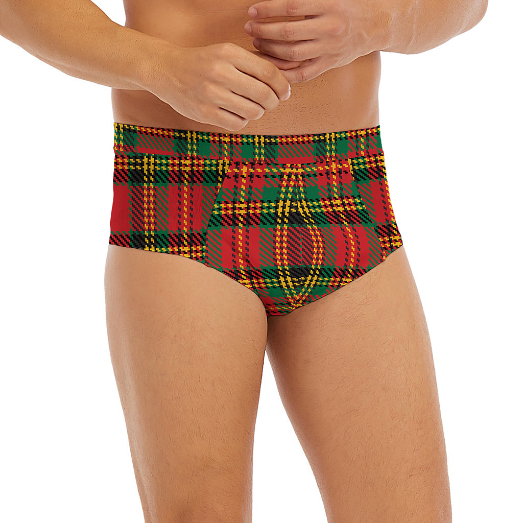 Pixel Stewart Scottish Tartan Print Men's Briefs