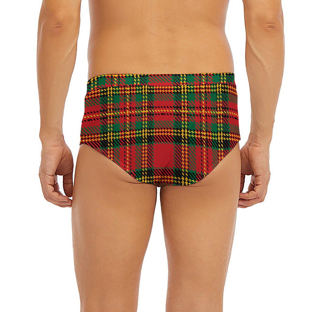 Pixel Stewart Scottish Tartan Print Men's Briefs