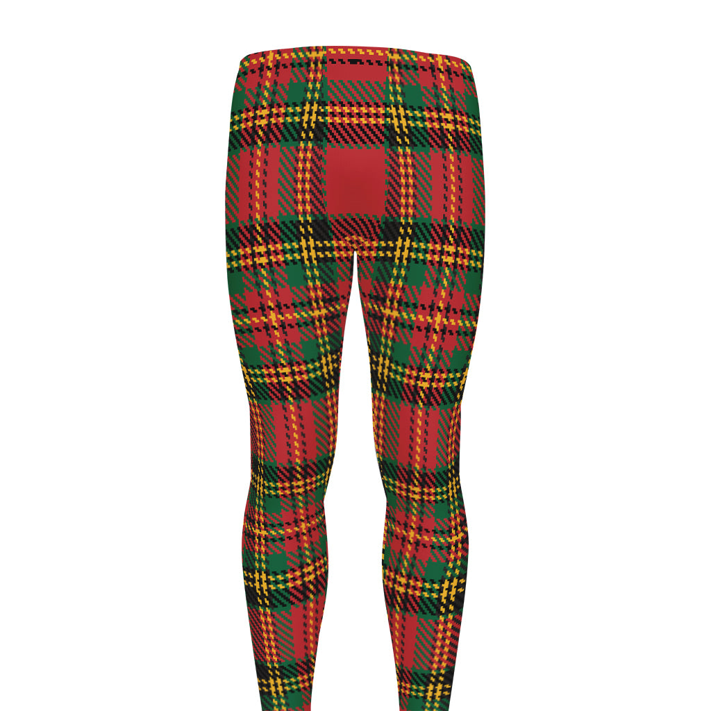 Pixel Stewart Scottish Tartan Print Men's leggings