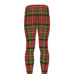 Pixel Stewart Scottish Tartan Print Men's leggings