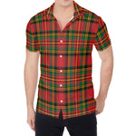 Pixel Stewart Scottish Tartan Print Men's Shirt