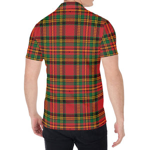 Pixel Stewart Scottish Tartan Print Men's Shirt