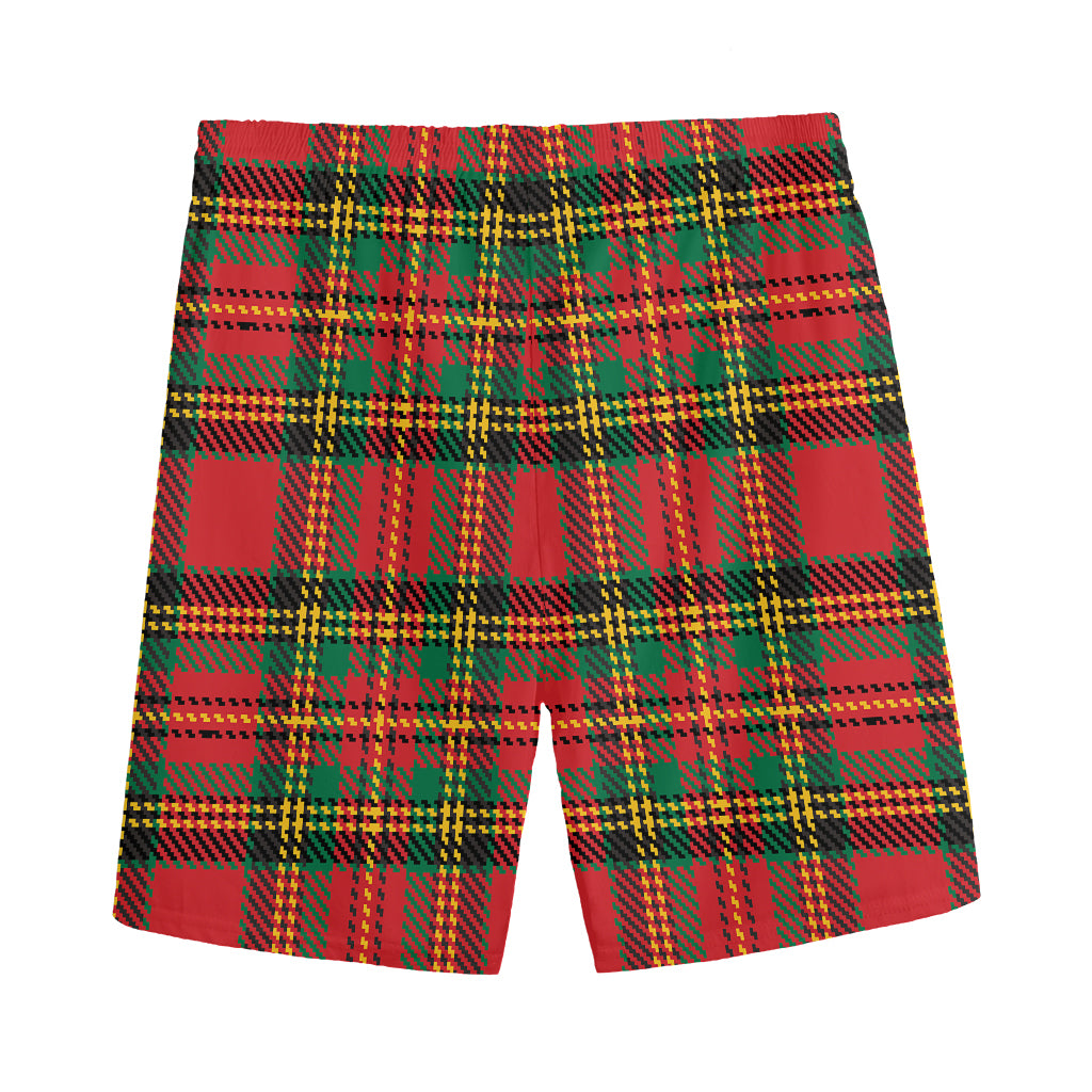 Pixel Stewart Scottish Tartan Print Men's Sports Shorts