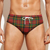 Pixel Stewart Scottish Tartan Print Men's Swim Briefs