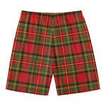 Pixel Stewart Scottish Tartan Print Men's Swim Trunks