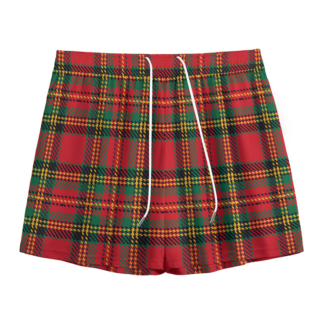 Pixel Stewart Scottish Tartan Print Mesh Shorts