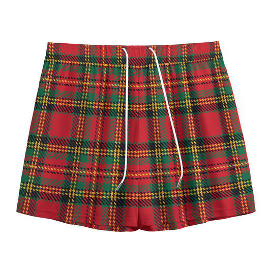 Pixel Stewart Scottish Tartan Print Mesh Shorts