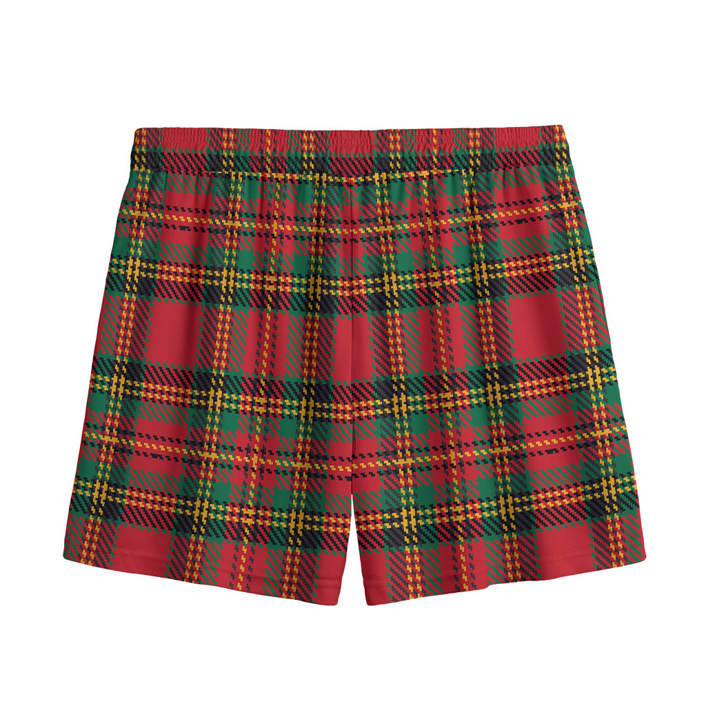 Pixel Stewart Scottish Tartan Print Mesh Shorts