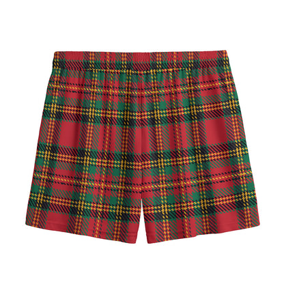 Pixel Stewart Scottish Tartan Print Mesh Shorts