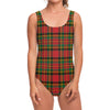 Pixel Stewart Scottish Tartan Print One Piece Swimsuit