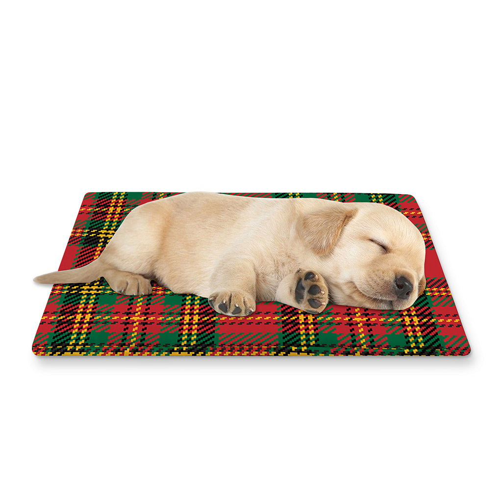 Pixel Stewart Scottish Tartan Print Pet Cooling Mat Cover