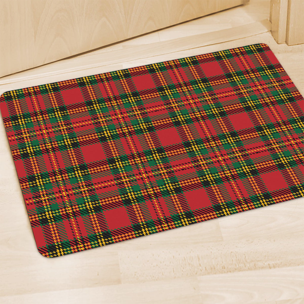 Pixel Stewart Scottish Tartan Print Polyester Doormat