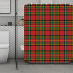 Pixel Stewart Scottish Tartan Print Polyester Shower Curtain