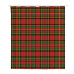 Pixel Stewart Scottish Tartan Print Polyester Shower Curtain