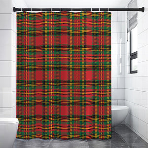 Pixel Stewart Scottish Tartan Print Premium Shower Curtain