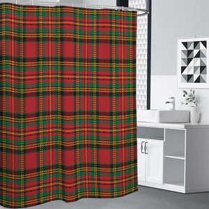 Pixel Stewart Scottish Tartan Print Premium Shower Curtain