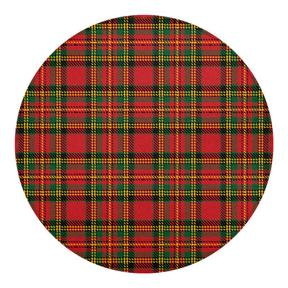 Pixel Stewart Scottish Tartan Print Round Blanket