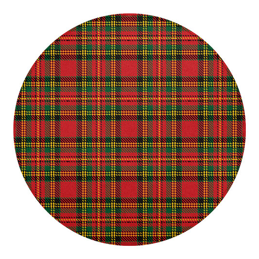 Pixel Stewart Scottish Tartan Print Round Blanket