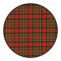 Pixel Stewart Scottish Tartan Print Round Floor Mat