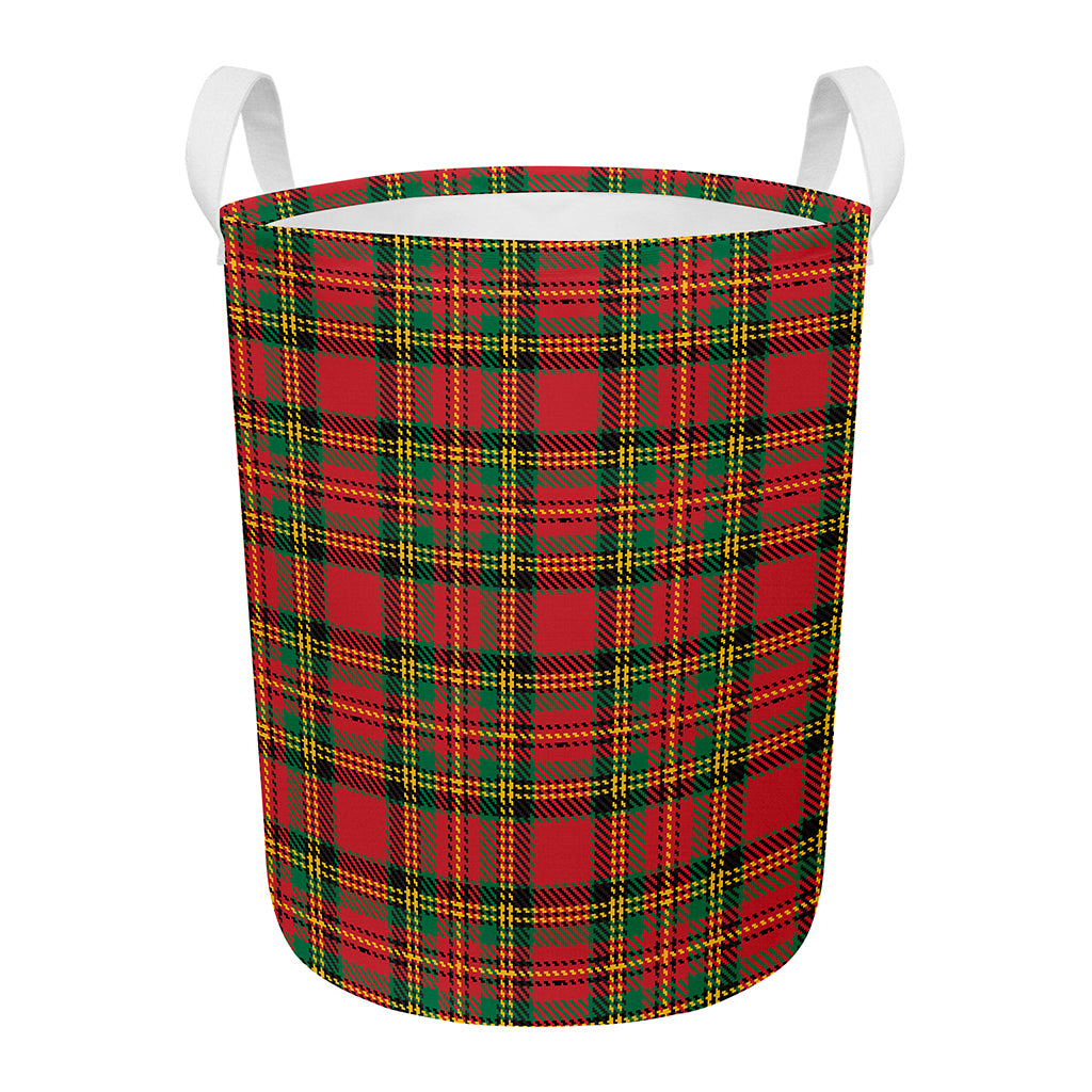 Pixel Stewart Scottish Tartan Print Round Laundry Basket