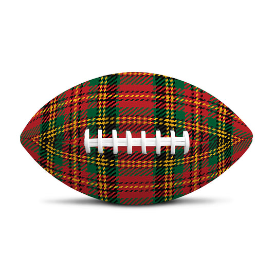 Pixel Stewart Scottish Tartan Print Rugby Ball