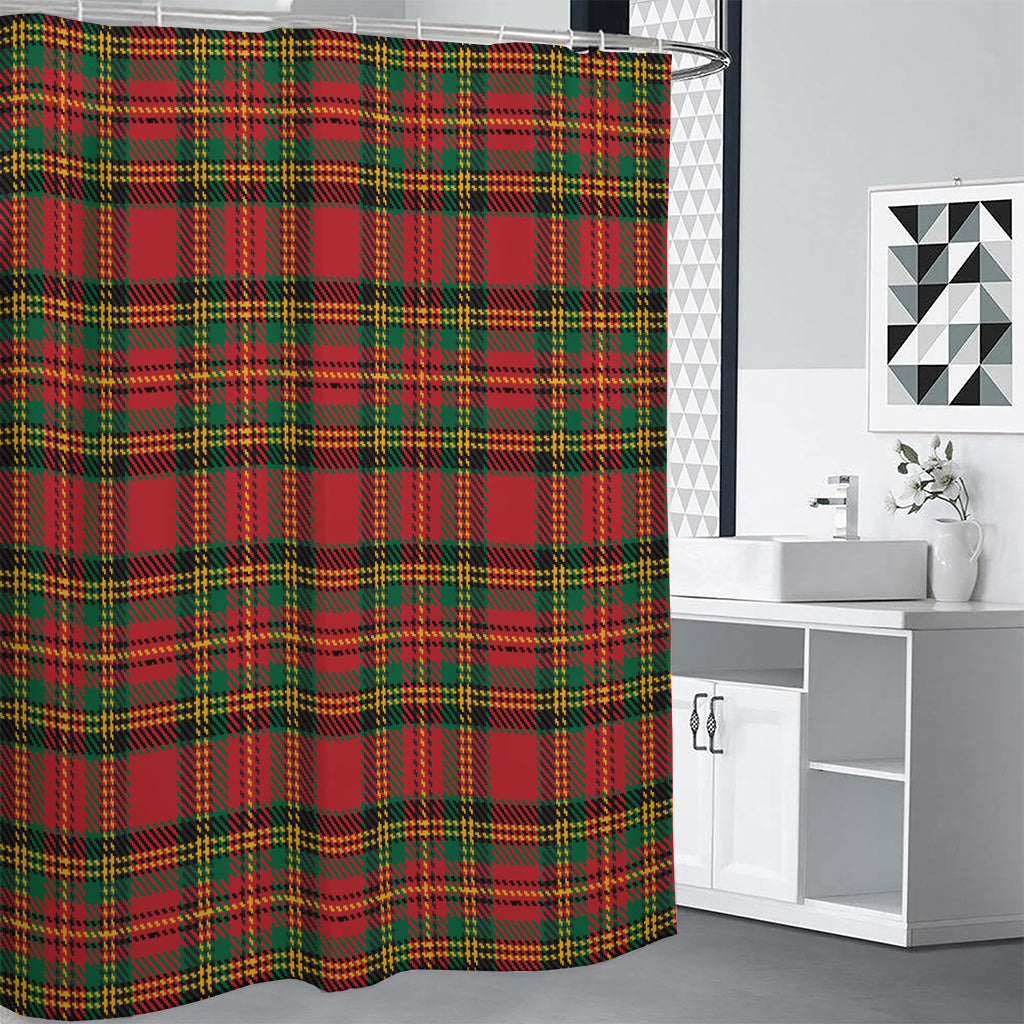 Pixel Stewart Scottish Tartan Print Shower Curtain