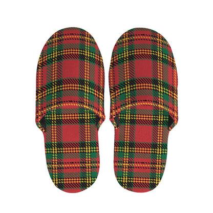 Pixel Stewart Scottish Tartan Print Slippers