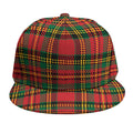 Pixel Stewart Scottish Tartan Print Snapback Cap