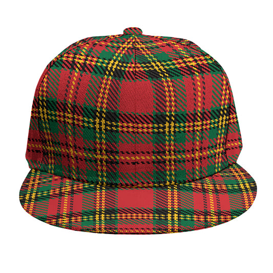 Pixel Stewart Scottish Tartan Print Snapback Cap