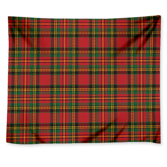 Pixel Stewart Scottish Tartan Print Tapestry