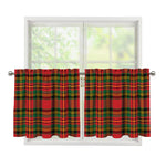Pixel Stewart Scottish Tartan Print Tier Curtains