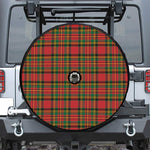 Pixel Stewart Scottish Tartan Print Tire Cover With Camera Hole