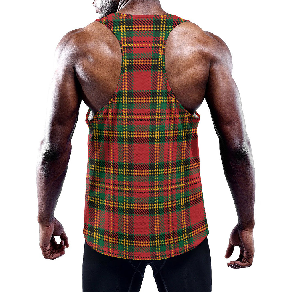Pixel Stewart Scottish Tartan Print Training Tank Top
