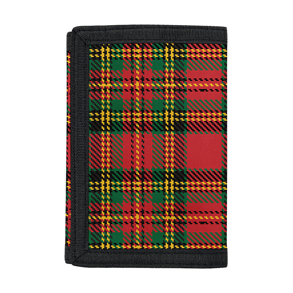 Pixel Stewart Scottish Tartan Print Trifold Wallet