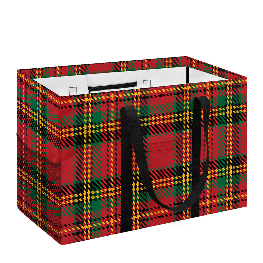 Pixel Stewart Scottish Tartan Print Utility Tote Bag