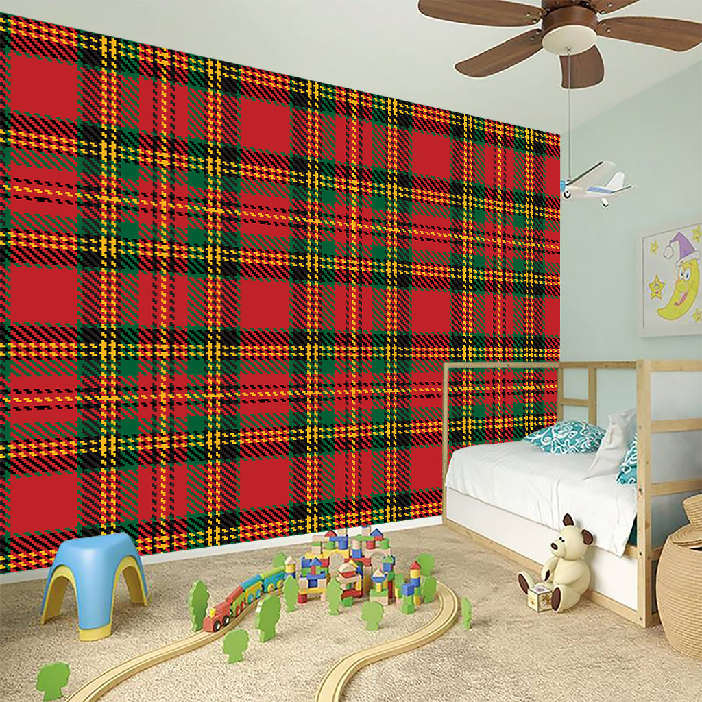 Pixel Stewart Scottish Tartan Print Wall Sticker