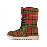 Pixel Stewart Scottish Tartan Print Winter Boots