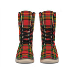 Pixel Stewart Scottish Tartan Print Winter Boots