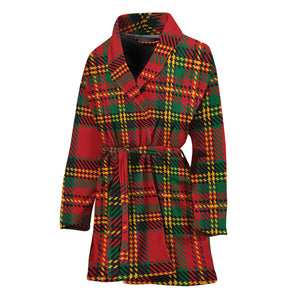 Pixel Stewart Scottish Tartan Print Women's Bathrobe