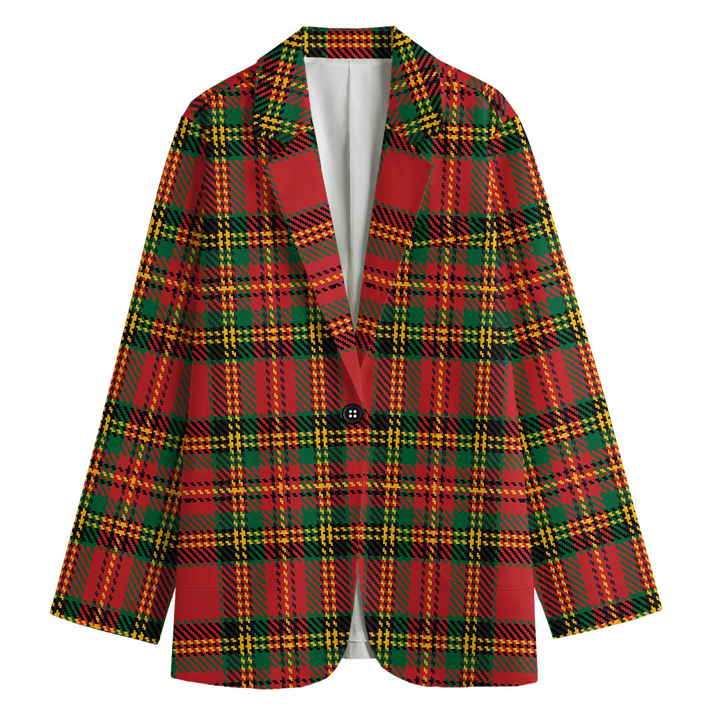 Pixel Stewart Scottish Tartan Print Women's Blazer