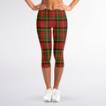 Pixel Stewart Scottish Tartan Print Women's Capri Leggings