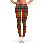 Pixel Stewart Scottish Tartan Print Women's Leggings