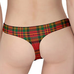 Pixel Stewart Scottish Tartan Print Women's Thong