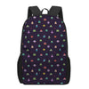 Pixel UFO Aliens Pattern Print 17 Inch Backpack