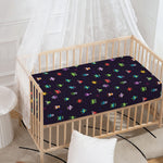 Pixel UFO Aliens Pattern Print Baby Crib Sheet