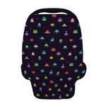 Pixel UFO Aliens Pattern Print Baby Seat Cover