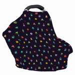 Pixel UFO Aliens Pattern Print Baby Seat Cover