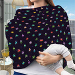 Pixel UFO Aliens Pattern Print Baby Seat Cover